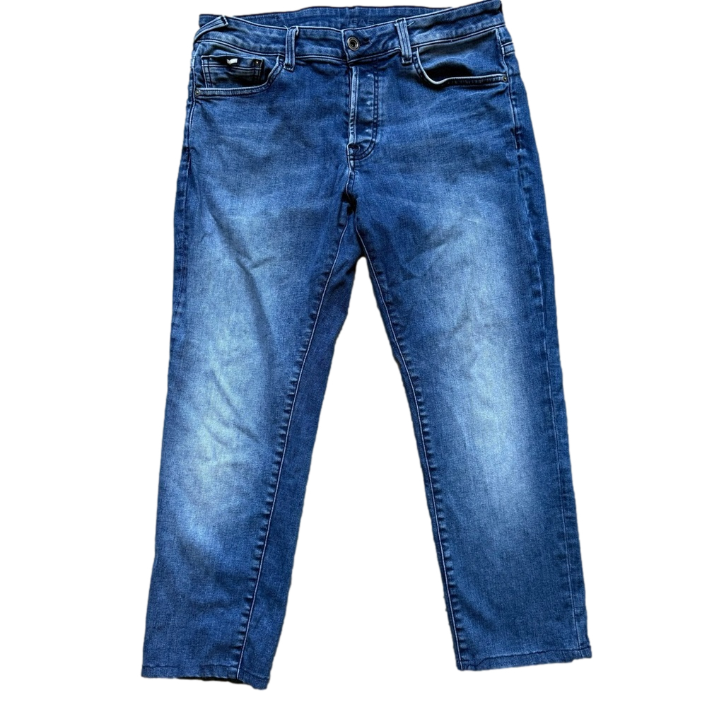 Gas Retro Slim Blue Jeans with Natural Fading